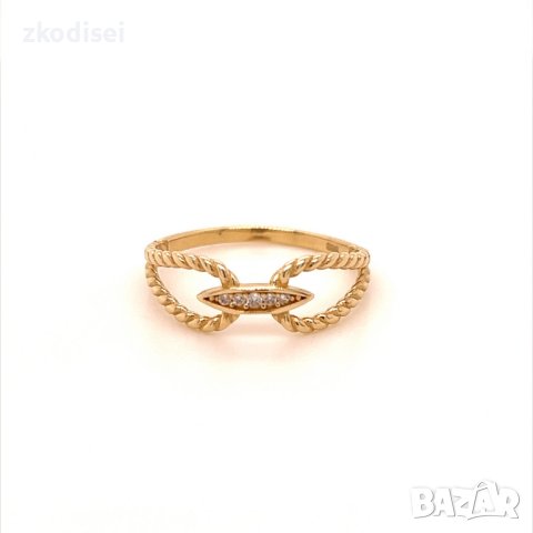 Златен дамски пръстен 1,57гр. размер:56 14кр. проба:585 модел:20051-2, снимка 1 - Пръстени - 42528665