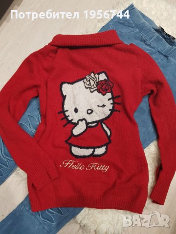 Лот клин+пуловерче Hello Kitty 8г., снимка 3 - Детски клинове - 38959869