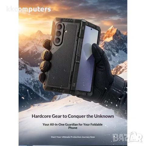 За Samsung Galaxy Z Fold8 Ultra Алуминиев Силиконов Калъф със Скрита Стойка и PET Скрийн Протектор –, снимка 9 - Калъфи, кейсове - 55911600