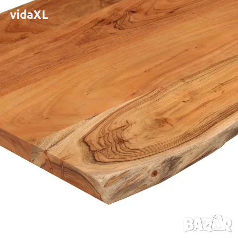 vidaXL Плот за маса, 80x40x3,8 см, правоъгълен, акация масив, жив ръб, снимка 7 - Етажерки - 56147301