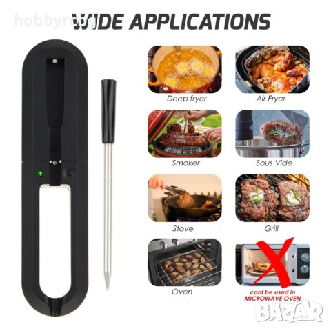 Термометър за месо с Bluetooth връзка към мобилен телефон, снимка 1
