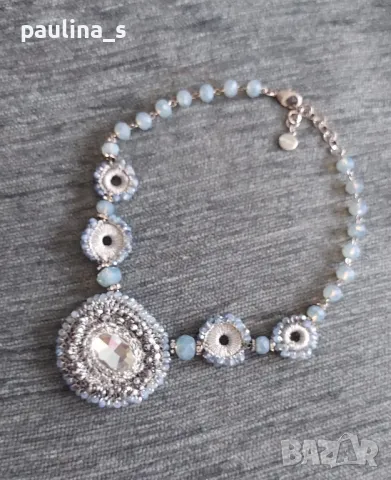 Четири 4 броя / Колие тип чокър или гердан / Елитна имитационна бижутерия , снимка 12 - Колиета, медальони, синджири - 48903333