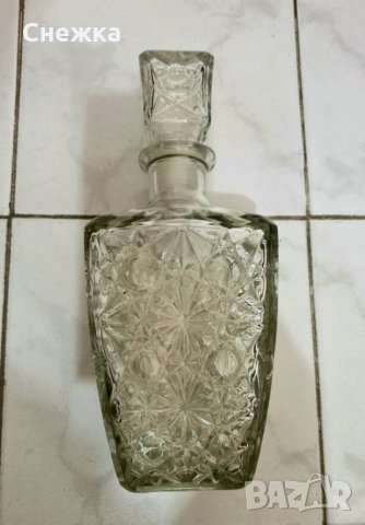 Кристална ретро гарафа , снимка 4 - Вази - 35681451