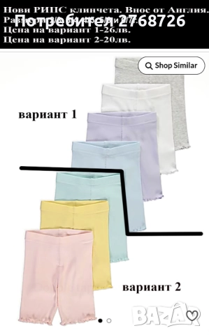  Нови къси клинчета и панталонки, внос от Англия-част2, снимка 12 - Детски къси панталони - 52688268