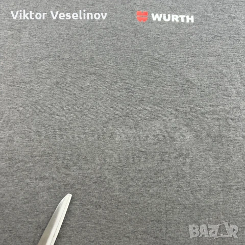 Wurth Памучна Мъжка тениска размер L Сива Работна, снимка 2 - Тениски - 51140687