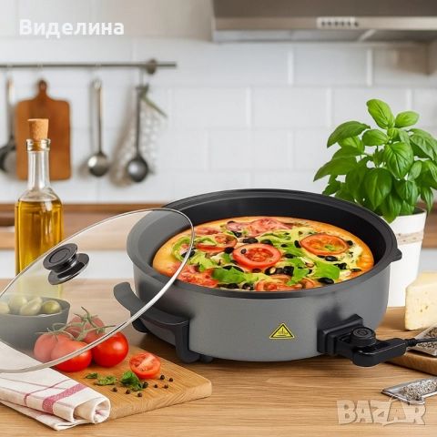 Многофункционален преносим електрически тиган Royalty Line RL-PP18214 - 42см, снимка 3 - Съдове за готвене - 51793782