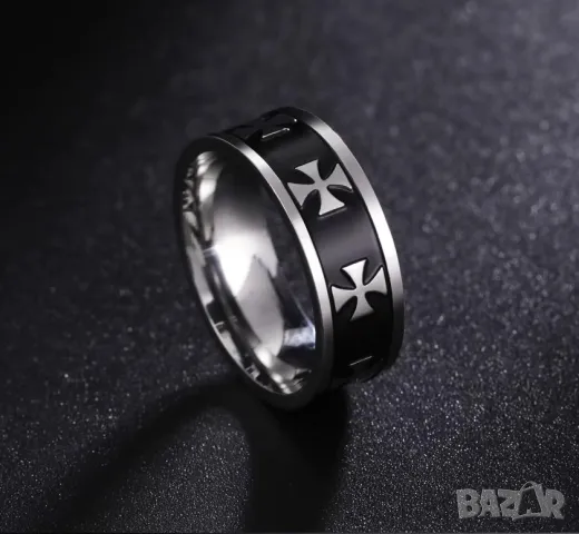 Масонски Железен Кръст Тевтонски Кръст Нацистки Пръстен Deutsches Uber Alles Ring Germany Above All!