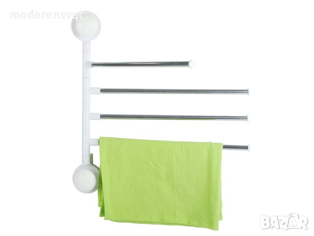 Закачалка за баня с 4 рамена самозалепваща, снимка 4 - Други стоки за дома - 42358206