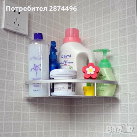 25002 Ъглова етажерка за баня - хром, снимка 3 - Други стоки за дома - 35762126