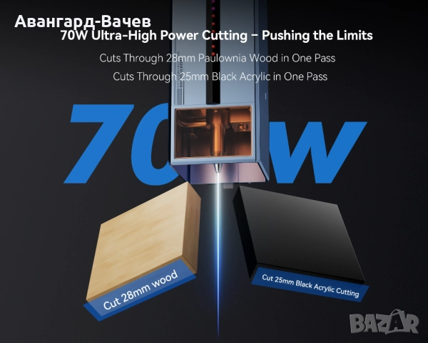 iKier K70 Max 360W Лазерен гравьор с режеща машина, площ 850*800 мм , снимка 3 - Друга електроника - 51710557