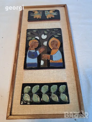 керамично пано за стена триптих    18/2, снимка 2 - Декорация за дома - 49004918