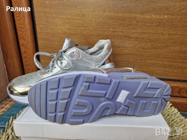 Дамски сиви кецове, снимка 4 - Дамски боти - 42387450