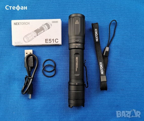 ХИТ ЦЕНА Тактически фенер, лютив спрей и бата, снимка 2 - Екипировка - 52948514