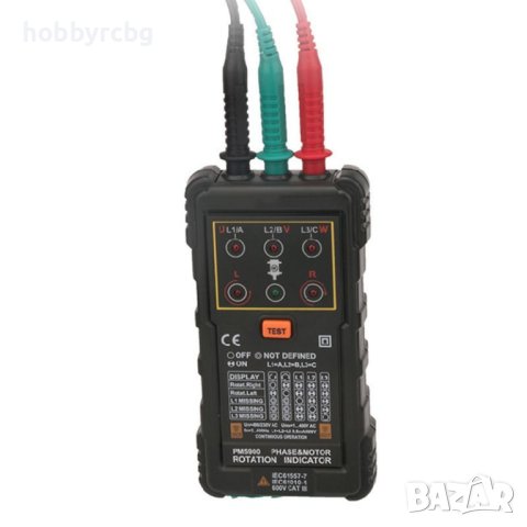 Тестер за фазова последователност и индикатор за въртене 120V-400VAC, снимка 4 - Части - 40870859