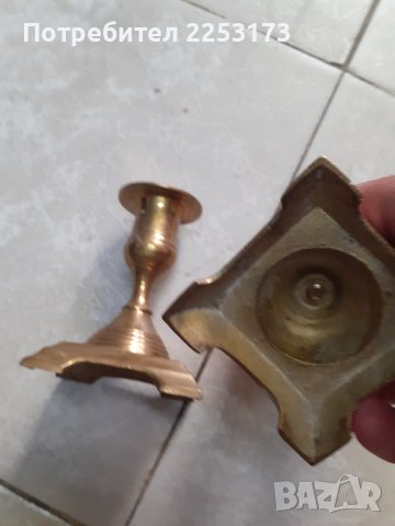 Двойка месингови свещници лот, снимка 3 - Декорация за дома - 35738824