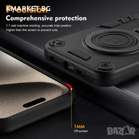 ZTE Blade A34 / A54 / 360° Swivel Kickstand Удароустойчив Калъф и Протектор, снимка 6 - Калъфи, кейсове - 48598787