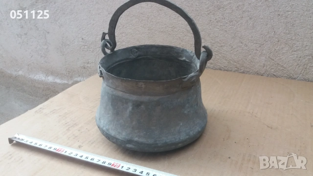 ковано възрожденско сватабарско бакърче - медно , снимка 5 - Антикварни и старинни предмети - 53025843