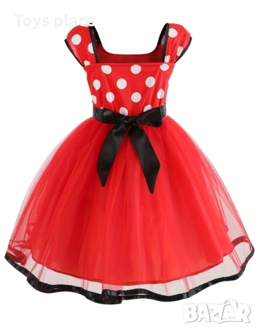 4/5г. Нова красива празнична рокля Мини Маус Minnie mouse + подарък диадема, снимка 4 - Детски рокли и поли - 52930388