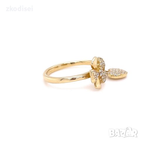 Златен дамски пръстен 2,80гр. размер:57 14кр. проба:585 модел:21862-1, снимка 2 - Пръстени - 44201856