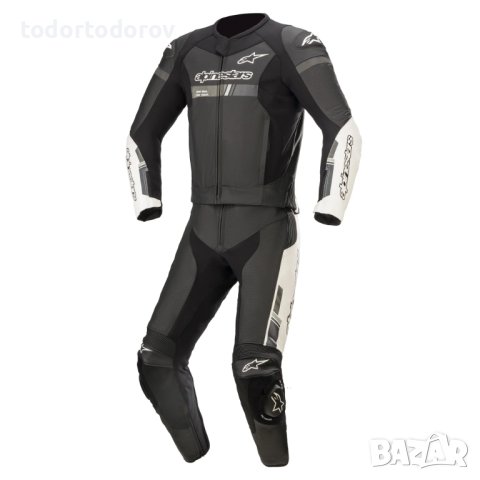 Кожен мото екип ALPINESTARS GP FORCE CHASER V2 2PC Black/White, снимка 1