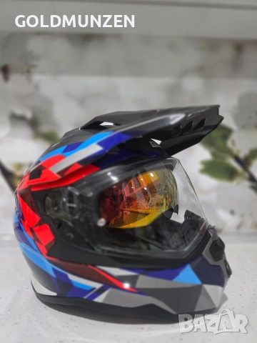 Ендуро Каска GSB с вградени очила, снимка 2 - Спортна екипировка - 53851114