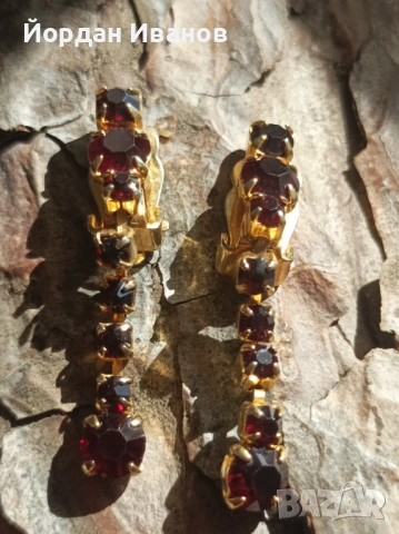 Винтидж чешки обеци , снимка 3 - Обеци - 53807287