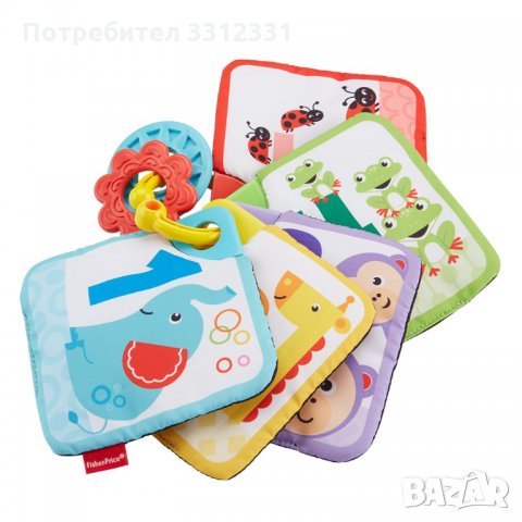 FISHER PRICE NEWBORN Занимателна играчка МЕКИ КАРТИ ЗА ИГРА ОТ 1 ДО 5 за0+, снимка 2 - Дрънкалки и чесалки - 35819691