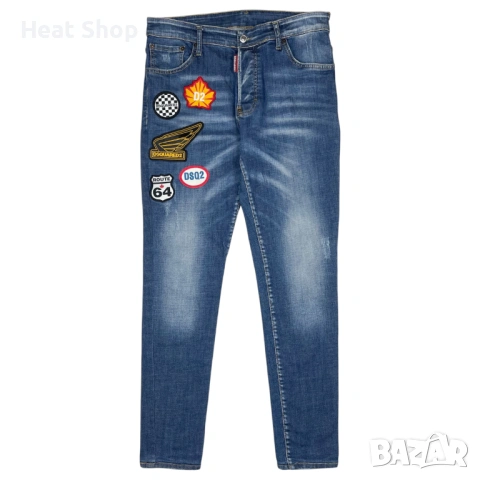 Мъжки Дънки Dsquared2 Patched Slim Jeans