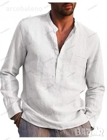 Мъжка ежедневна риза с дълъг ръкав, 6цвята - 023, снимка 3 - Ризи - 39799122