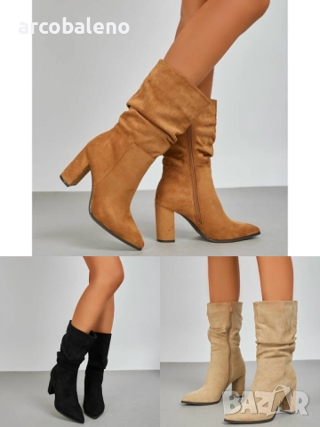 Дамски боти на висок ток, 3цвята 