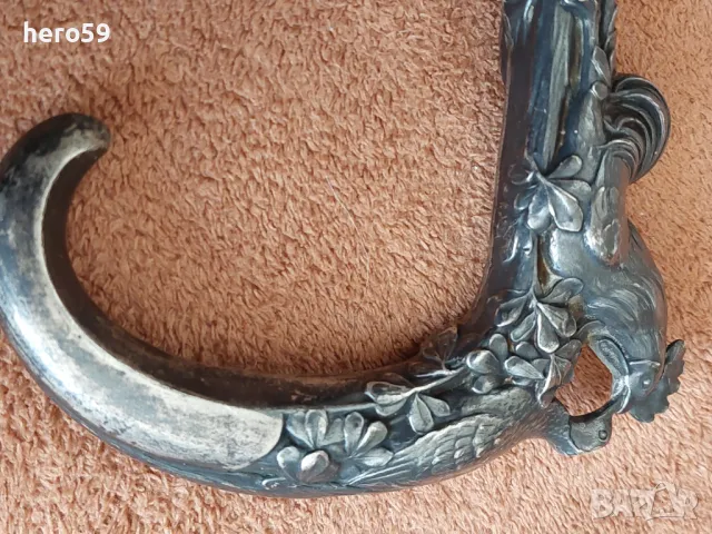 Стар антикварен чадър със сребърна ръкохватка-сребро 900, снимка 13 - Антикварни и старинни предмети - 49044110