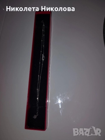 Сребърна дамска гривна , снимка 4 - Гривни - 52890616