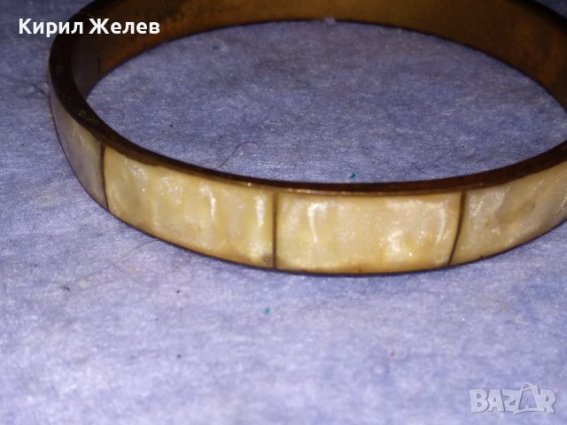 СТАРИННА БРОНЗОВА ОРИЕНТАЛСКА ЕТНО ГРИВНА ИНКРУСТИРАНА с ШЛИФОВАН ЯСПИС РЪЧНА ИЗРАБОТКА 37498, снимка 8 - Антикварни и старинни предмети - 40831335