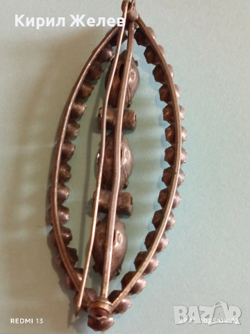 СТАРА БРОШКА УКРАСЕНА с КРИСТАЛИ ЦИРКОН СТИЛ ПОДНЕСЕН АРИСТОКРАТИЧНО 52265, снимка 5 - Други - 52569743