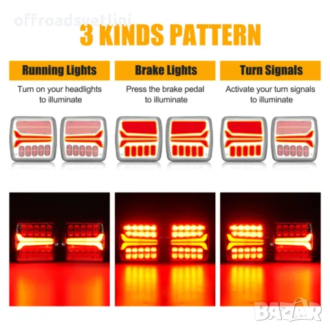 НОВ МОДЕЛ 2024 LED Безжични Диодни Стопове с Магнит За Ремарке Лодка, снимка 4 - Аксесоари и консумативи - 47611459