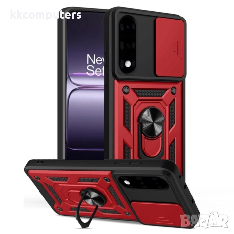 Калъф за OnePlus Nord 5 5G / OnePlus Ace 5 Ultra 5G с Плъзгащ Капак за Камера & Държач | Военна Защи, снимка 2 - Калъфи, кейсове - 51921402