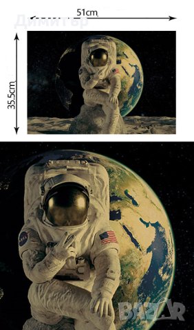 Постери плакат космонавт бира 51/35см., снимка 3 - Декорация за дома - 41779098