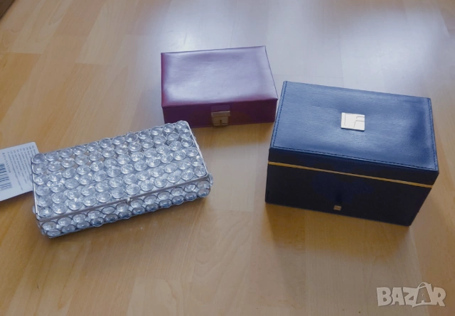 Кутии за бижута, очила-стъклени, кожени, велур, ратан, снимка 2 - Други - 53764018