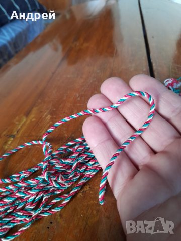 Стар трикольорен шнур, снимка 3 - Антикварни и старинни предмети - 39257921