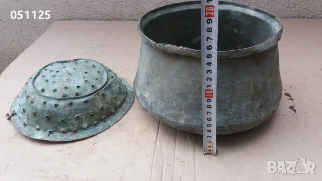 ковано възрожденско бакърче за вино с цедка , снимка 9 - Антикварни и старинни предмети - 50596590
