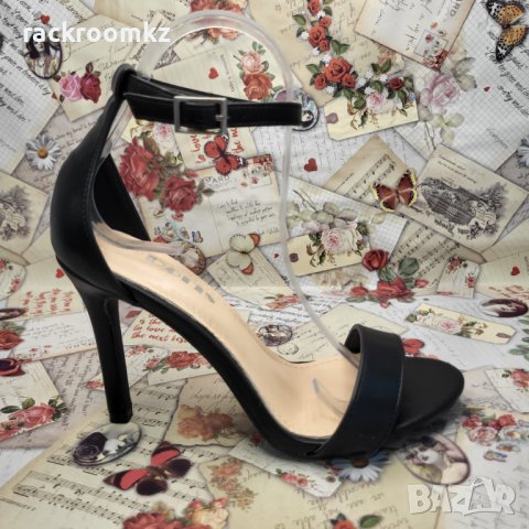 ПРОМОЦИЯ! -50% на Дамски сандалети на висок ток в черен цвят, снимка 4 - Дамски елегантни обувки - 41737646