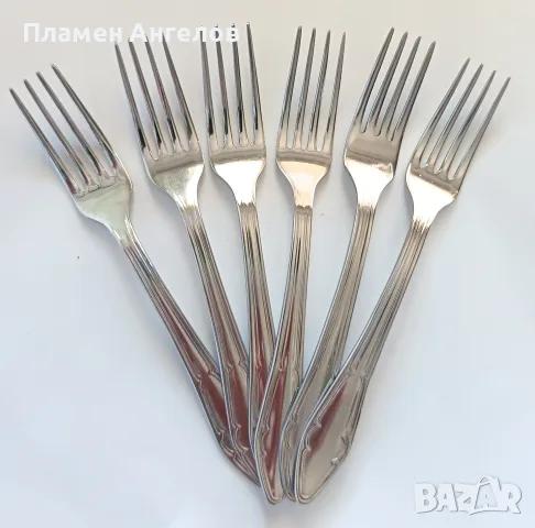 Комплект от 6 броя малки/вилицки "Петко Денев" Габрово , снимка 3 - Прибори за хранене, готвене и сервиране - 56109434