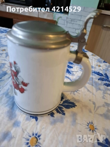 Немска порцеланова халба, снимка 2 - Колекции - 52427852