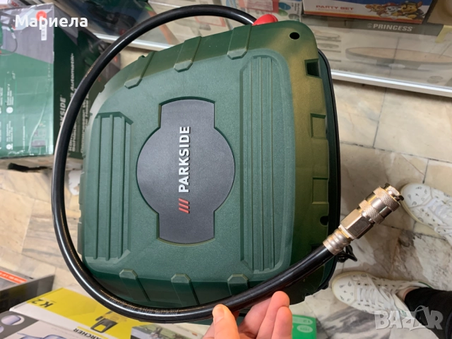 Компресор с Автоматичен Барабан за Прибиране на Маркуча PARKSIDE PKS 1100 A1, снимка 8 - Компресори - 52443377