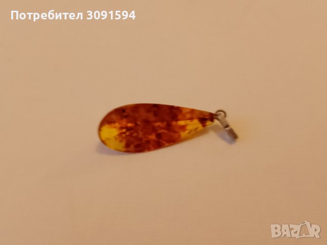 СРЕБЪРНА ВИСУЛКА С КЕХЛИБАР CCCР, снимка 7 - Антикварни и старинни предмети - 41664962