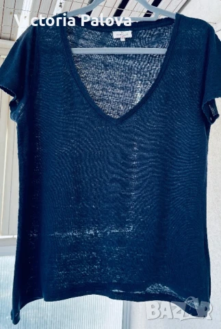 Ленена тениска  CYRILLUS PARIS, снимка 2 - Тениски - 50549017