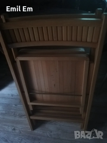 Сгъваеми дървени столове  3бр., снимка 4 - Столове - 53104329