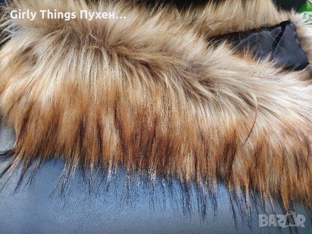 Кафява Най-дълъг косъм Пухена яка Еко косъм. 72 см., 80 см. Пух за качулка Дълъг , снимка 3 - Шалове - 34586649