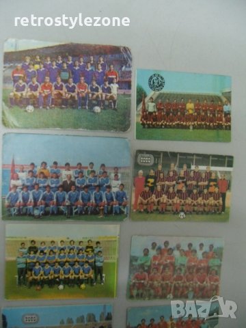 № 7068 лот 21 броя стари календарчета - футболни отбори, снимка 5 - Други ценни предмети - 41499975