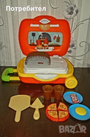 Комплект за пица в куфарче , снимка 3 - Кукли - 51596879